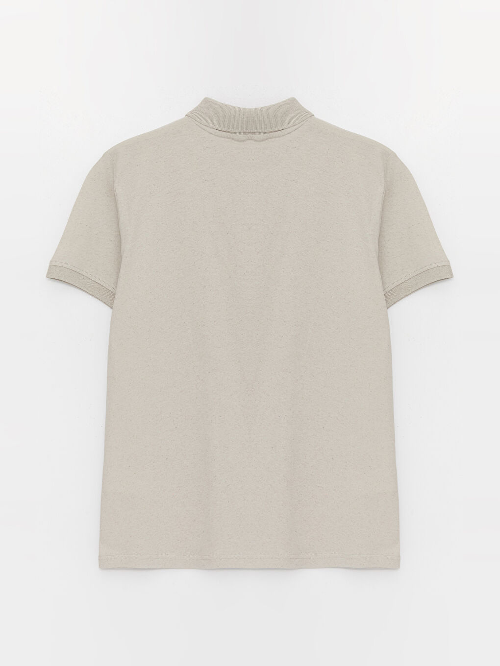 T-shirt pour Hommes à Col roulé Manches courtes en Mélange de lin-6