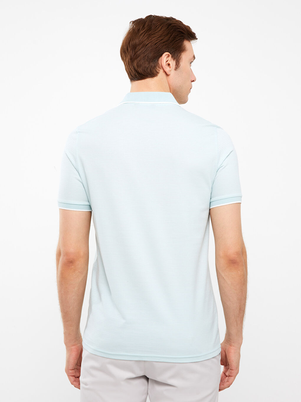 Polo Neck Short Sleeve Men's T-Shirt-4