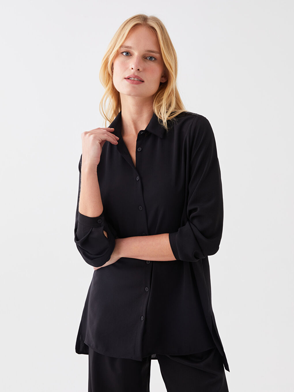 Sequin Embroidered Long Sleeve Aerobin Women's Shirt Tunic-1