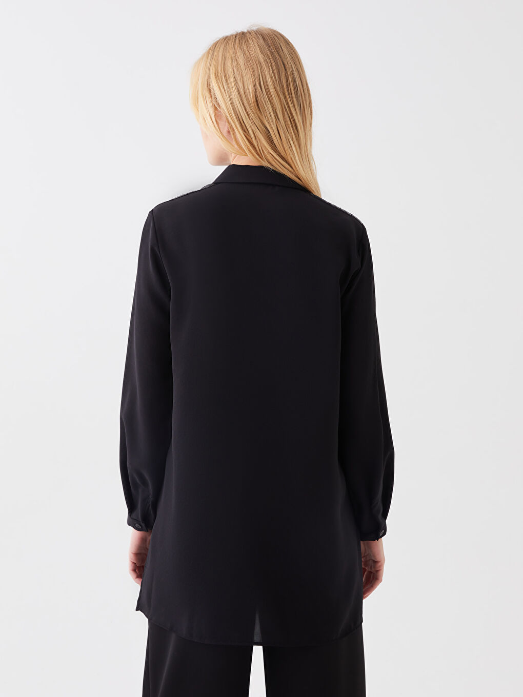 Sequin Embroidered Long Sleeve Aerobin Women's Shirt Tunic-4