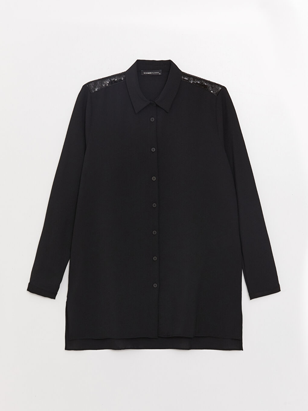 Sequin Embroidered Long Sleeve Aerobin Women's Shirt Tunic-5