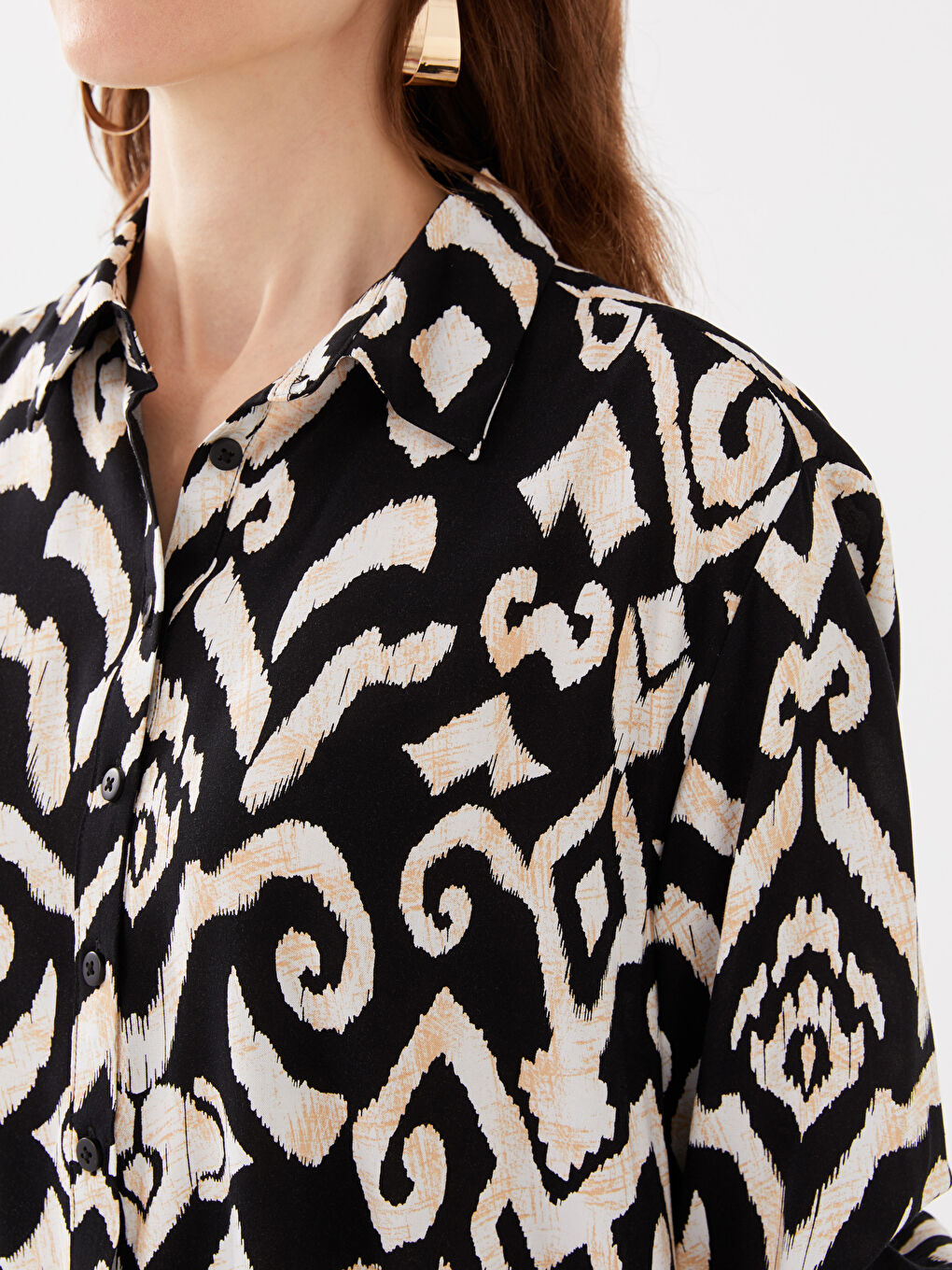 تونيك قميص نسائي منقوش-3