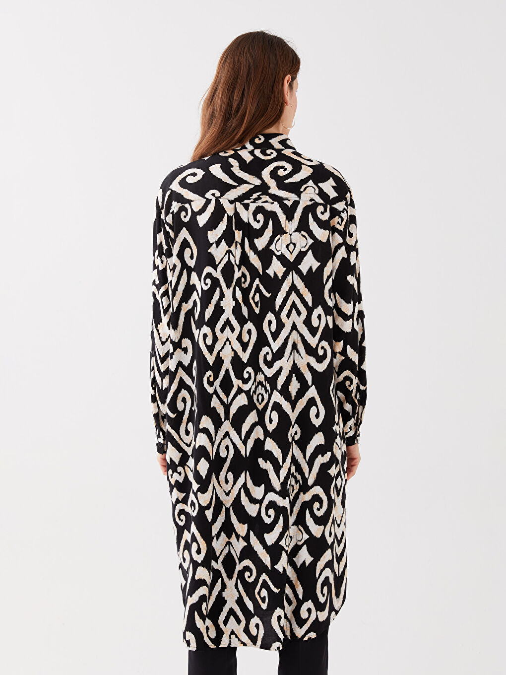 تونيك قميص نسائي منقوش-4