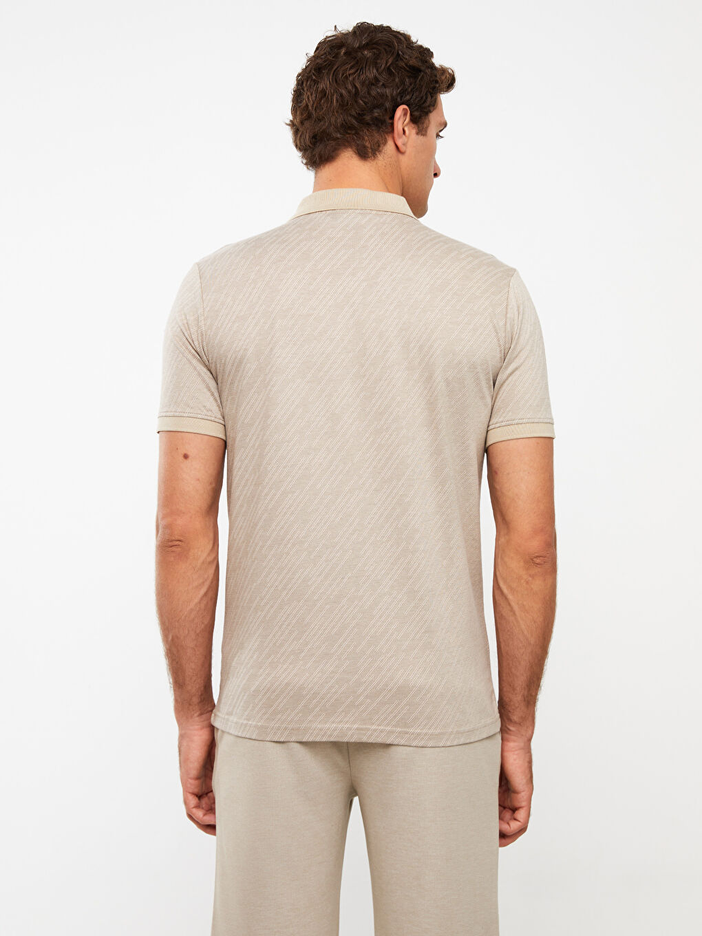 Tricou pentru Bărbați Mercerizat cu Guler Polo și Mânecă Scurtă-4