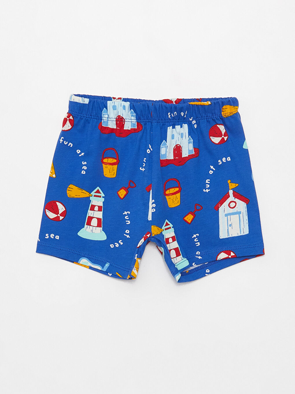 Mavi Bisiklet Yaka Baskılı Erkek Bebek Pijama Takım-2