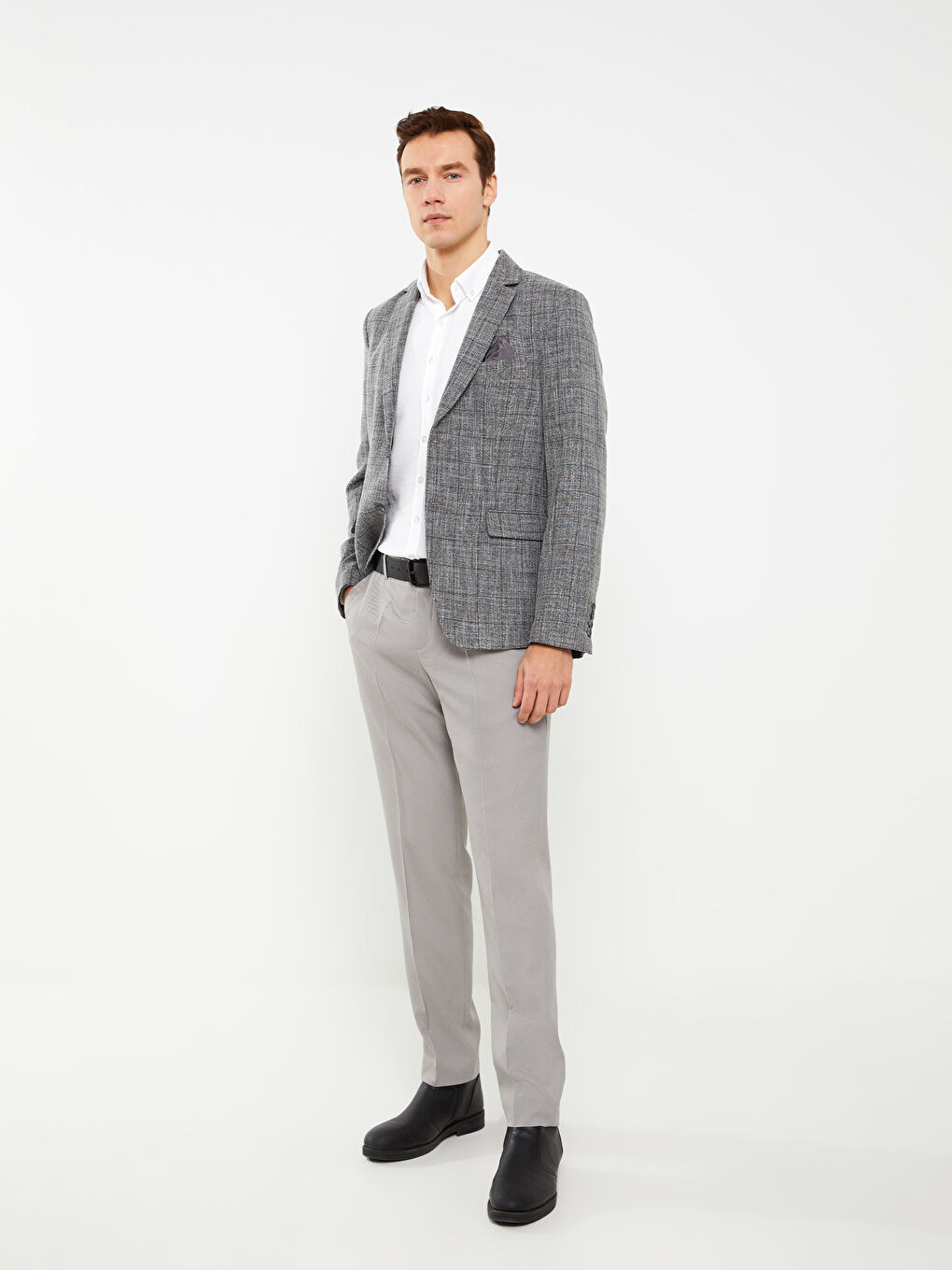 LCWAIKIKI Formal Gri Slim Fit Erkek Pantolon - 1