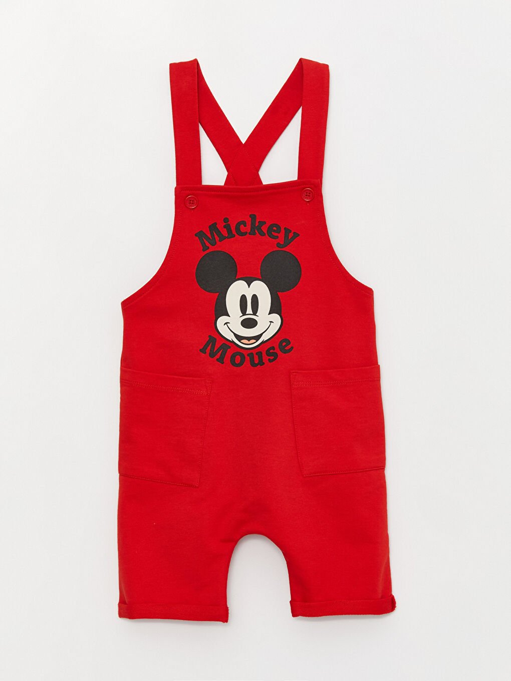 LCW baby Crew Neck Short Sleeve Mickey Mouse Embroidered