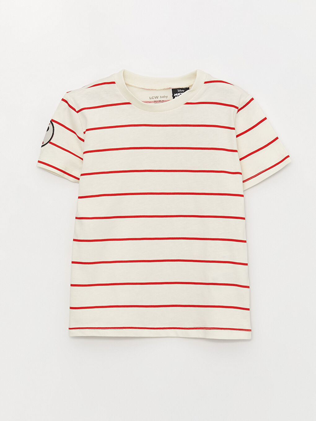 Set Băieți - Tricou Cu Mânecă Scurtă și Pantaloni Sport, Mickey Mouse Brodat, Guler Rotund-2