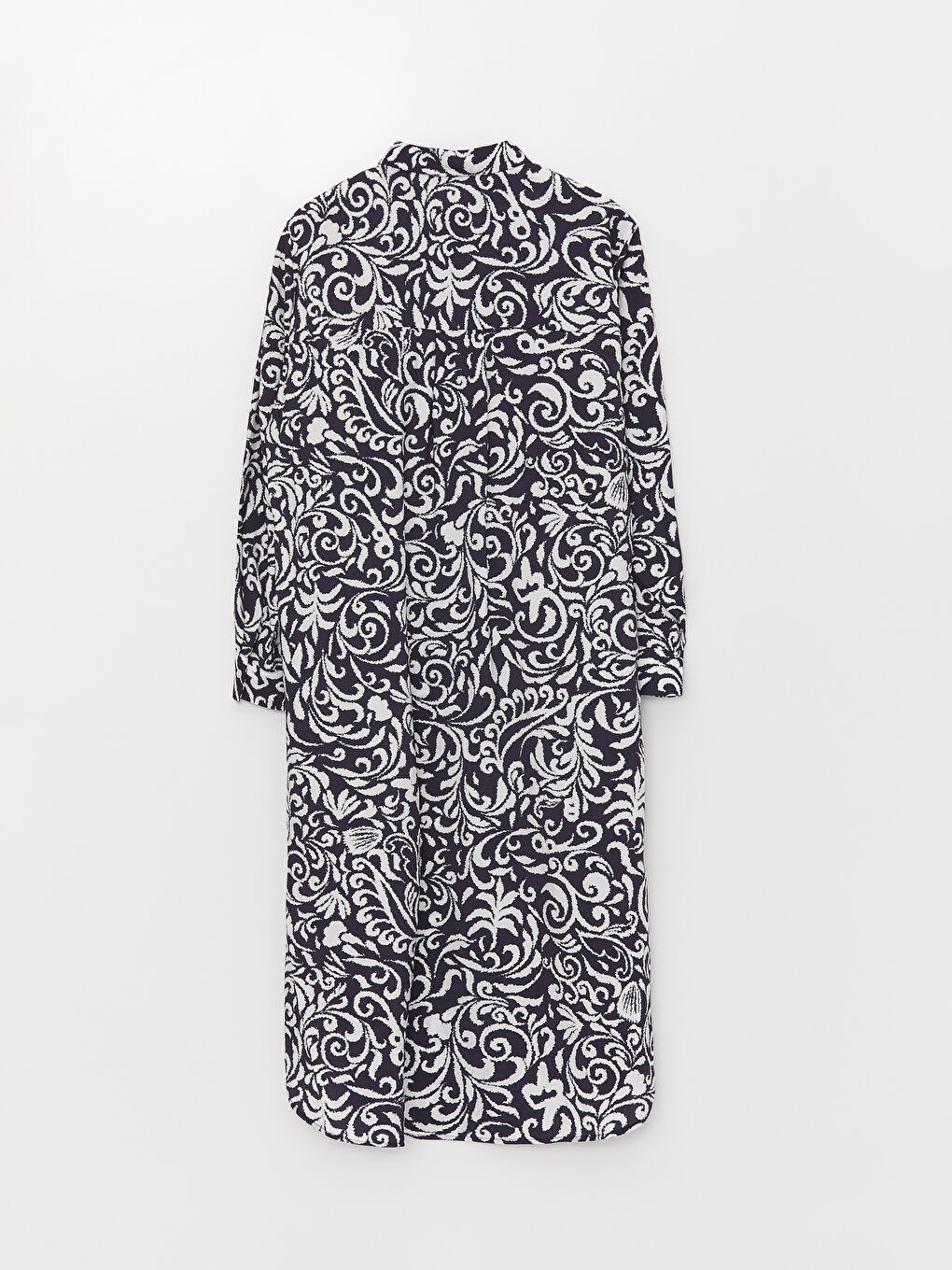 Lacivert Desenli Kadın Gömlek Tunik-6