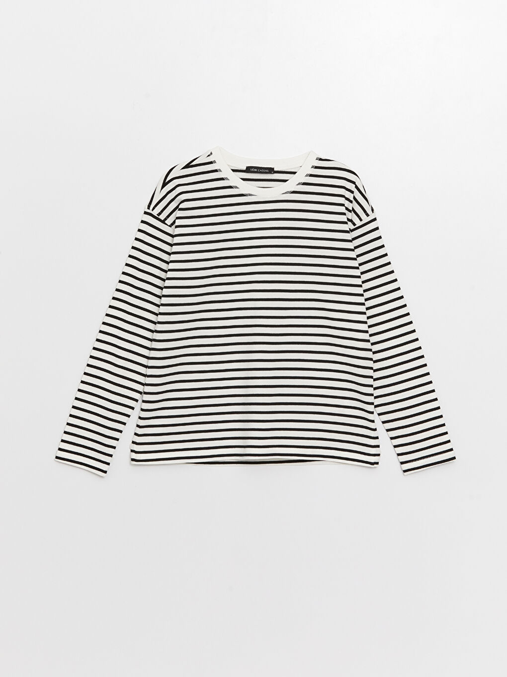 LC Waikiki Crew Neck Striped Long Sleeve Women's T-Shirt -S3CN33Z8-LEG