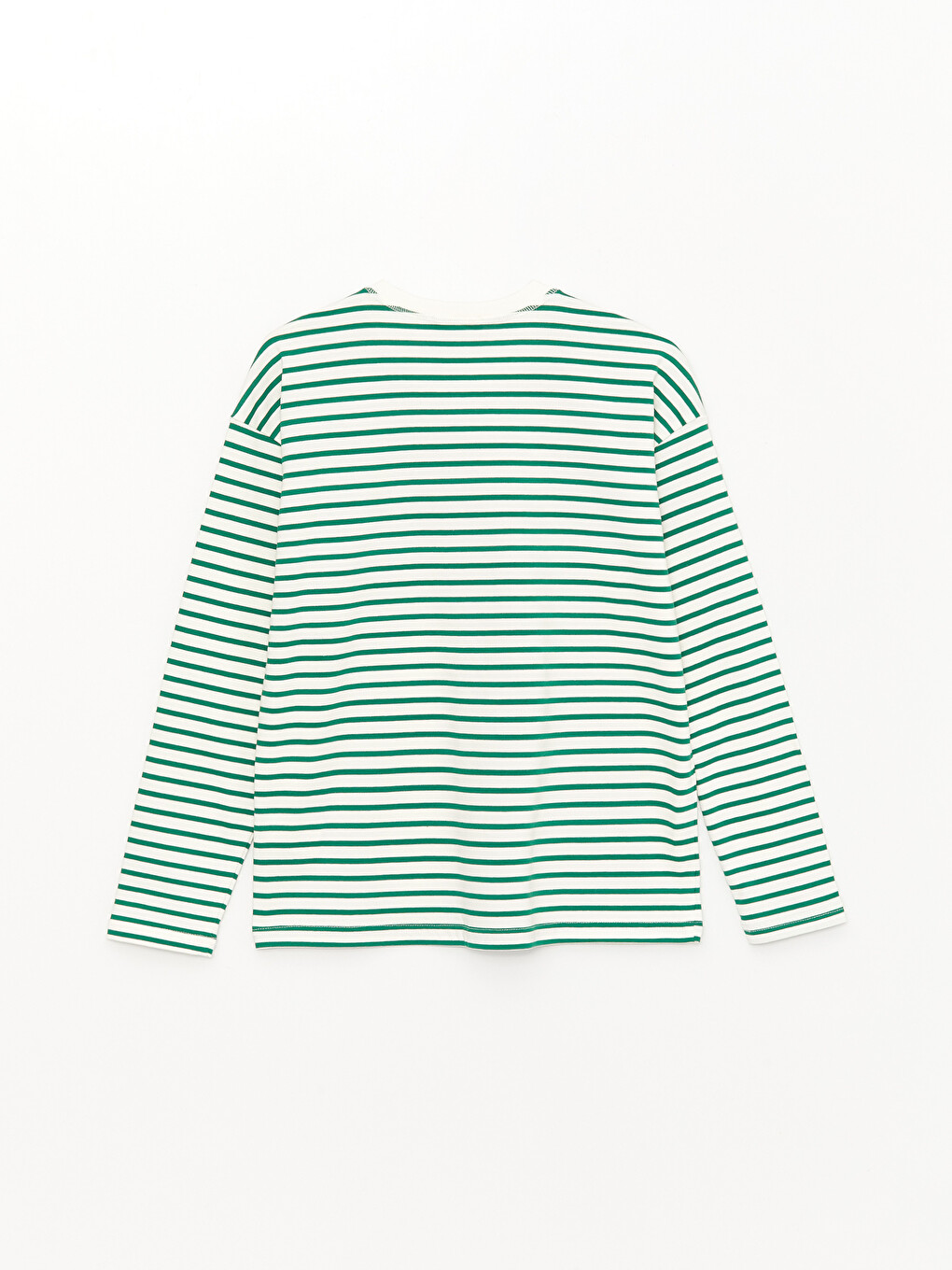 Crew Neck Striped Long Sleeve Women's T-Shirt-1