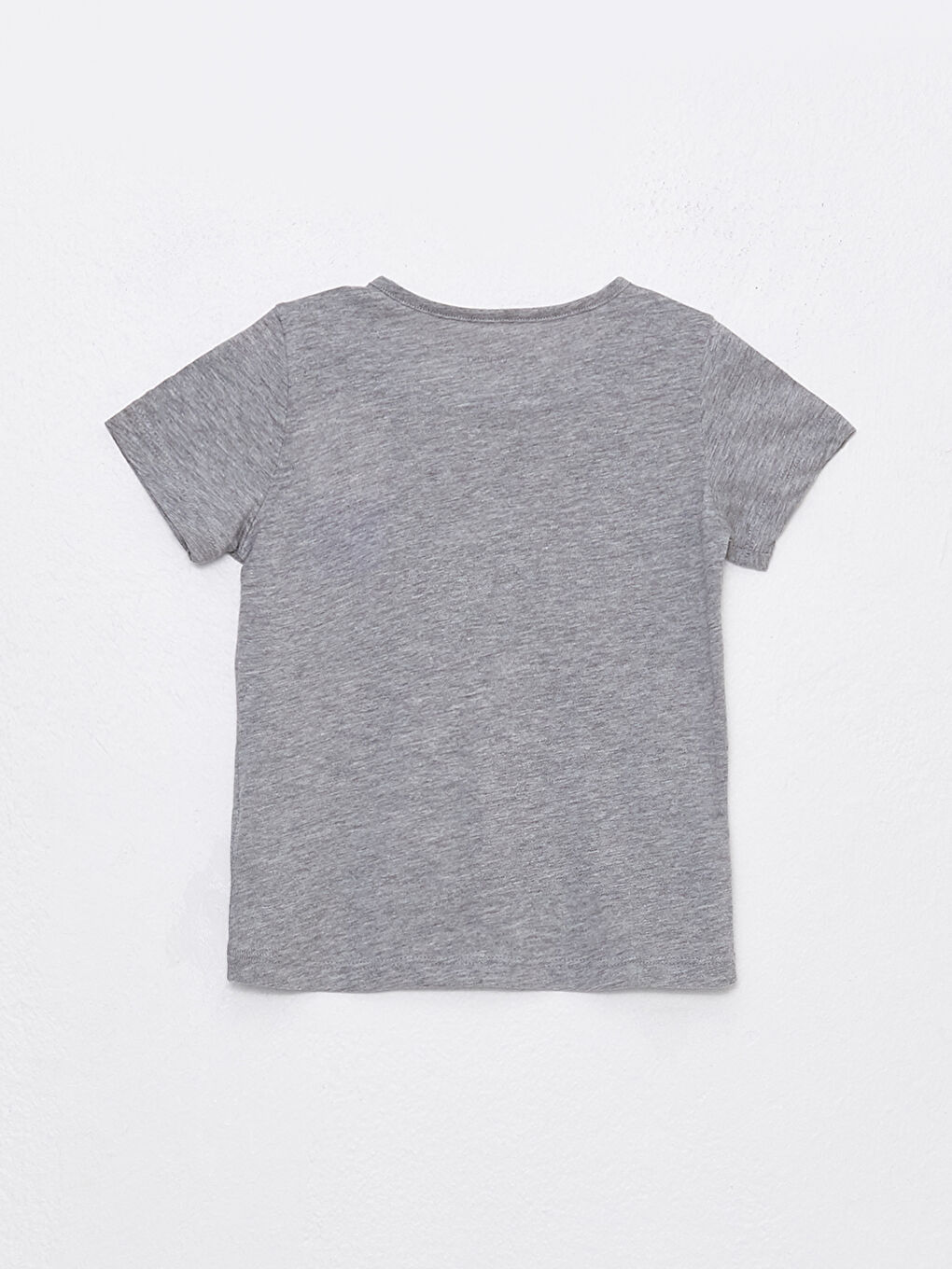 تيشيرت للبنات بياقة دائرية مطبوع كم قصير-1