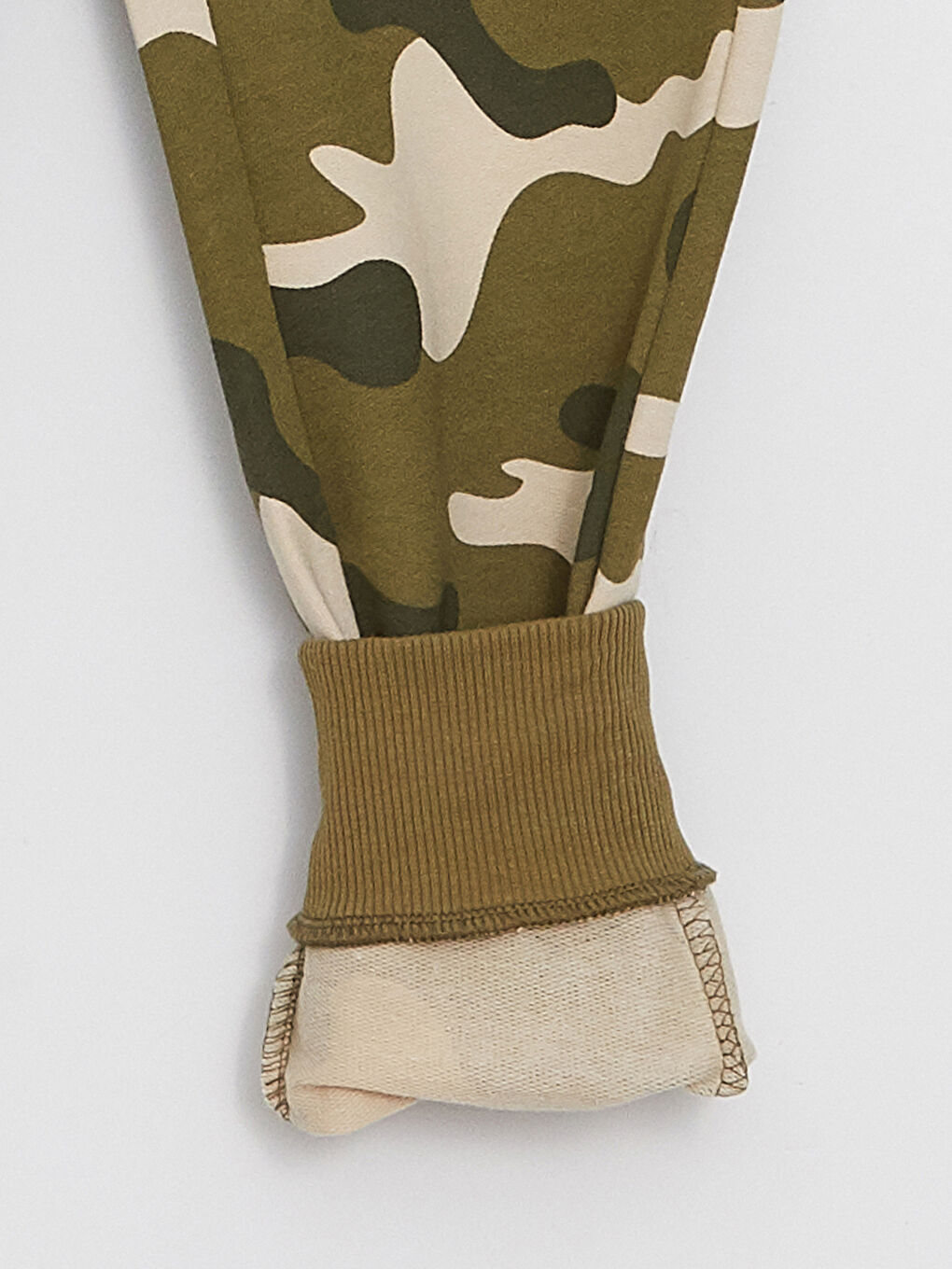 Yeşil Beli Lastikli Kamuflaj Desenli Erkek Çocuk Jogger Eşofman Altı-5