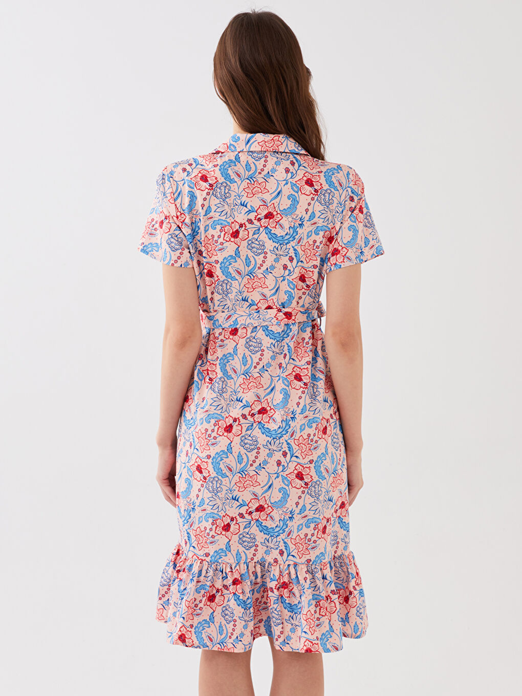 Shirt Collar Patterned Short Sleeve Women's Dress Mother Daughter Combination -S3CN66Z8-LQQ