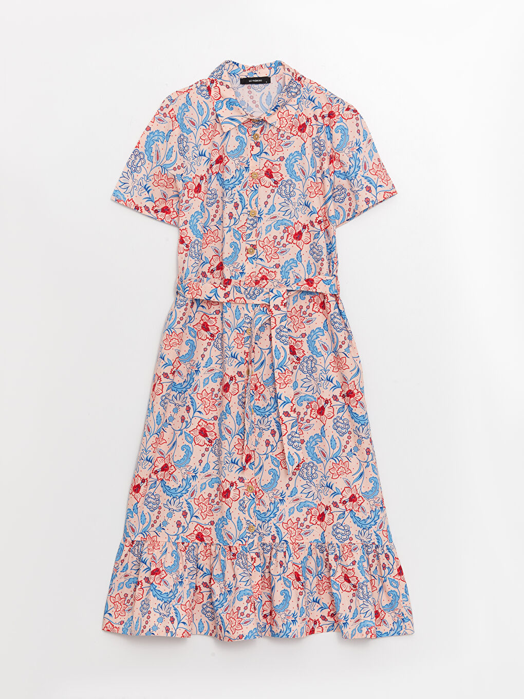 Shirt Collar Patterned Short Sleeve Women's Dress Mother Daughter Combination -S3CN66Z8-LQQ