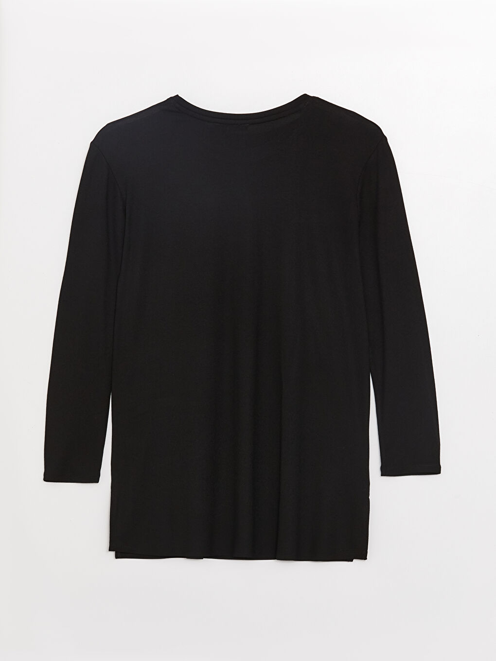 Crew Neck Plain Long Sleeve Women's Tunic-6