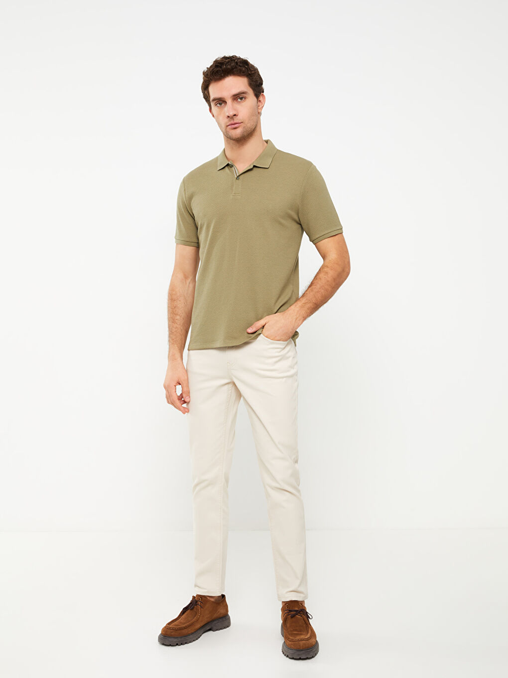 Tricou cu Guler Polo și Mânecă Scurtă pentru Bărbați-2