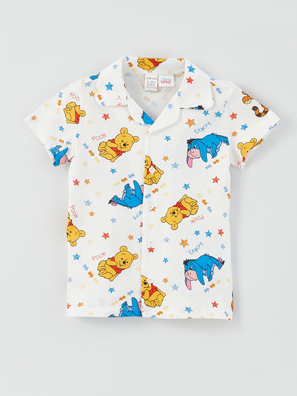 Polo Neck Short Sleeve Printed Baby Boys' Pyjama Set-1