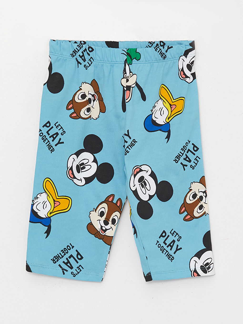 მრგვალი საყელო გრძელმკლავიანი მიკი მაუსის ნაბეჭდი ბიჭის პიჟამის ნაკრები-2