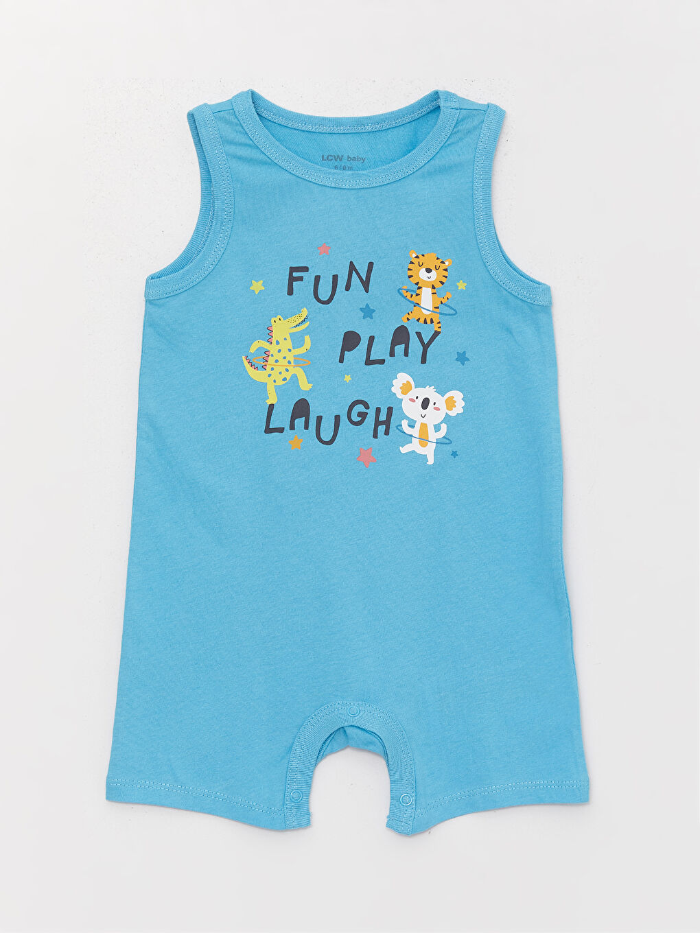 Crew Neck Printed Baby Boys' Jumpsuit 2 Pack-1