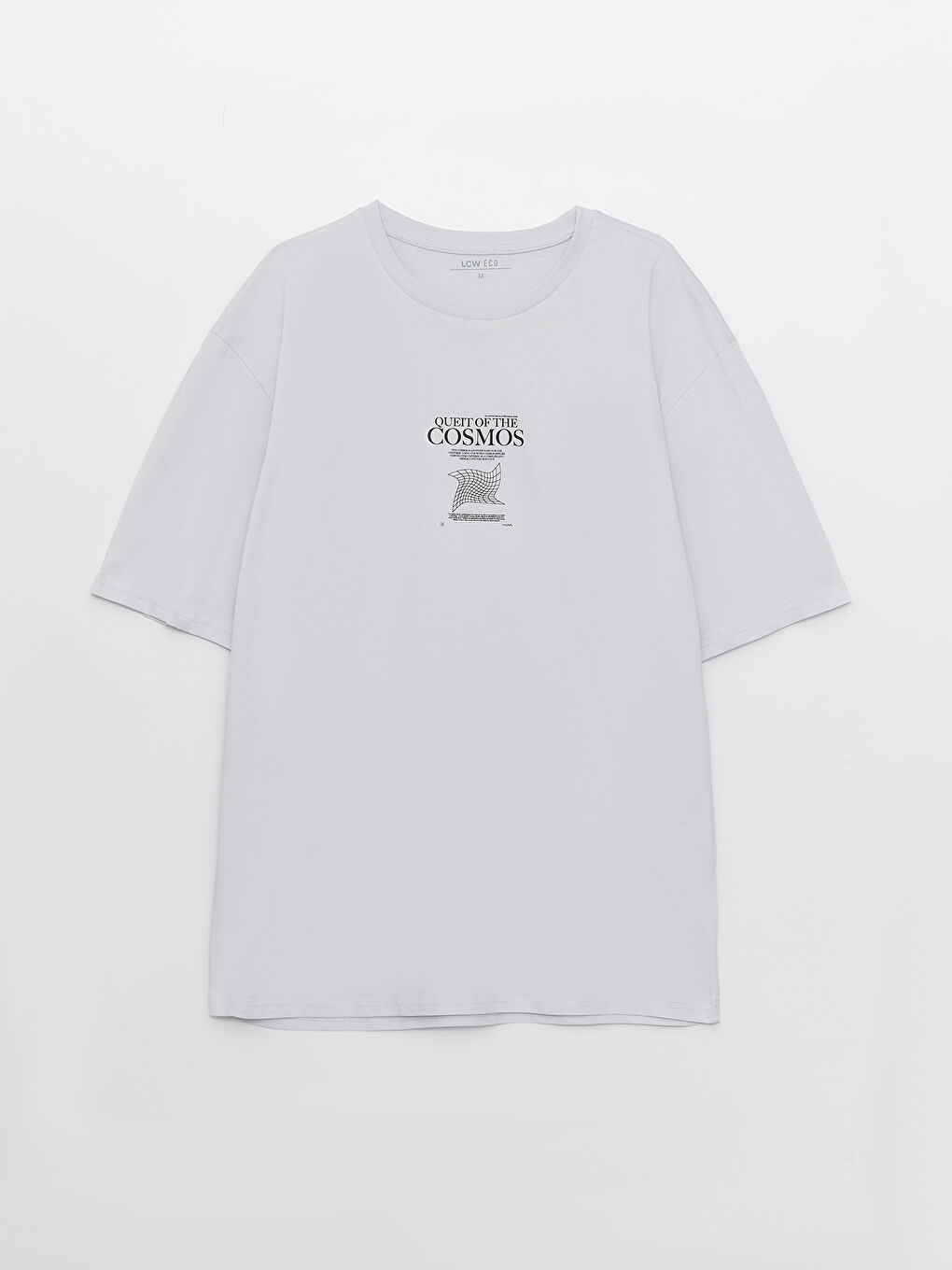 Lila Bisiklet Yaka Kısa Kollu Baskılı Penye Erkek Tişört-5