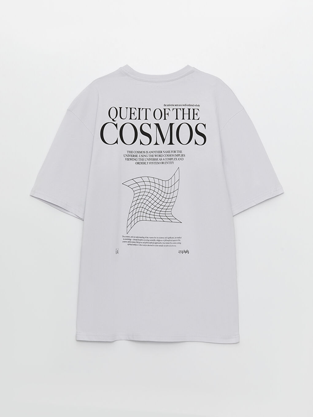 Lila Bisiklet Yaka Kısa Kollu Baskılı Penye Erkek Tişört-6