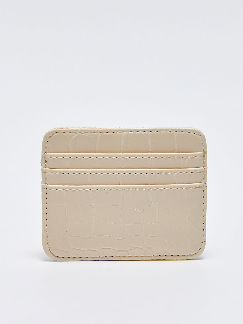 Suport pentru carduri din Piele Ecologică cu Efect Crocodil pentru Femei