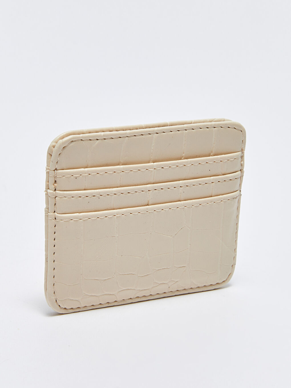 Suport pentru carduri din Piele Ecologică cu Efect Crocodil pentru Femei-1