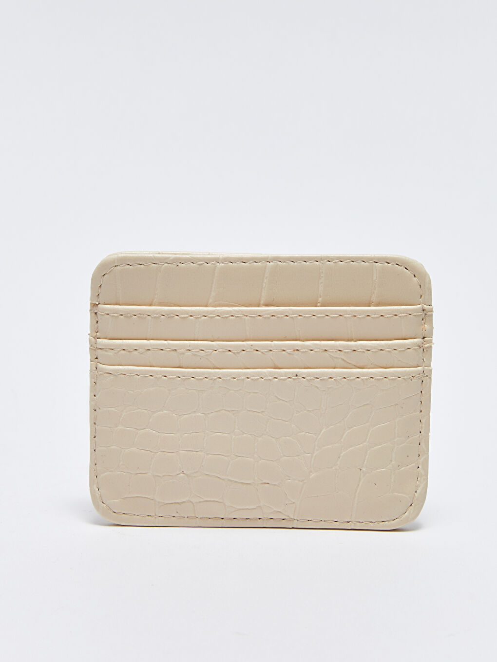 Suport pentru carduri din Piele Ecologică cu Efect Crocodil pentru Femei-2