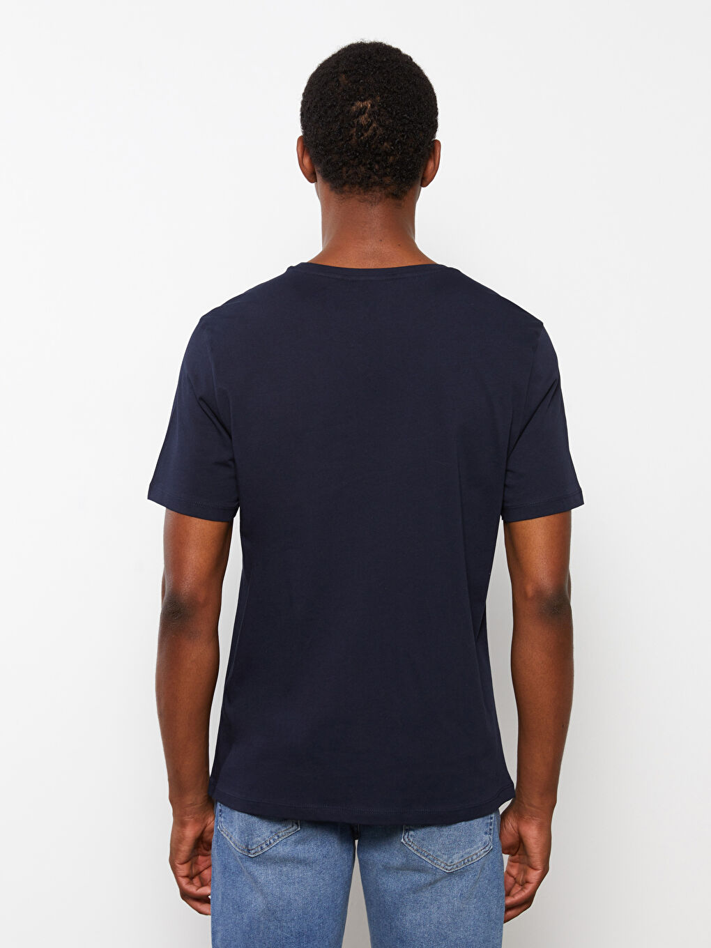 Футболка Мужская с Круглым Вырезом, Коротким Рукавом, С Принтом, Из Гребенного Хлопка-4