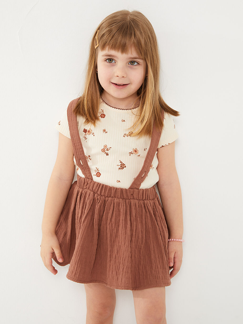 Ensemble T-Shirt et Jupe à Motifs Bébé Fille à Col Rond et Manches Courtes (Lot de 2)-2