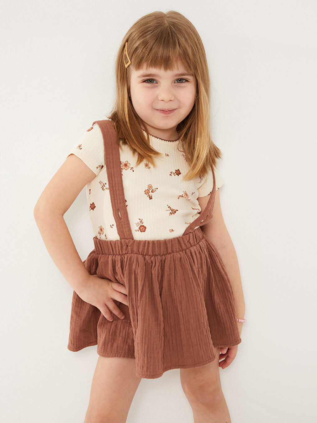 Ensemble T-Shirt et Jupe à Motifs Bébé Fille à Col Rond et Manches Courtes (Lot de 2)-3