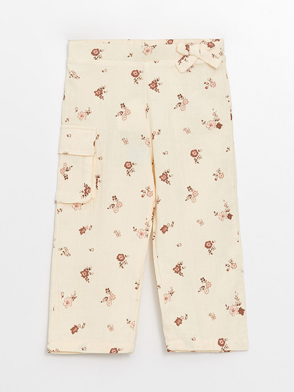 Pantaloni Fetițe cu Imprimeu și Talie Elastică-2