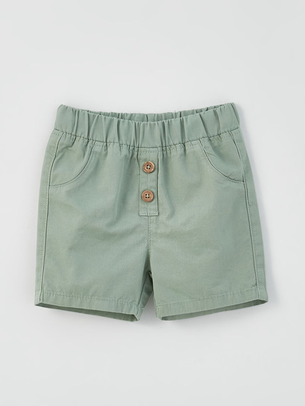 قميص و شورت بأكمام قصيرة بياقة الجد للأولاد الصغار طقم من قطعتين-2