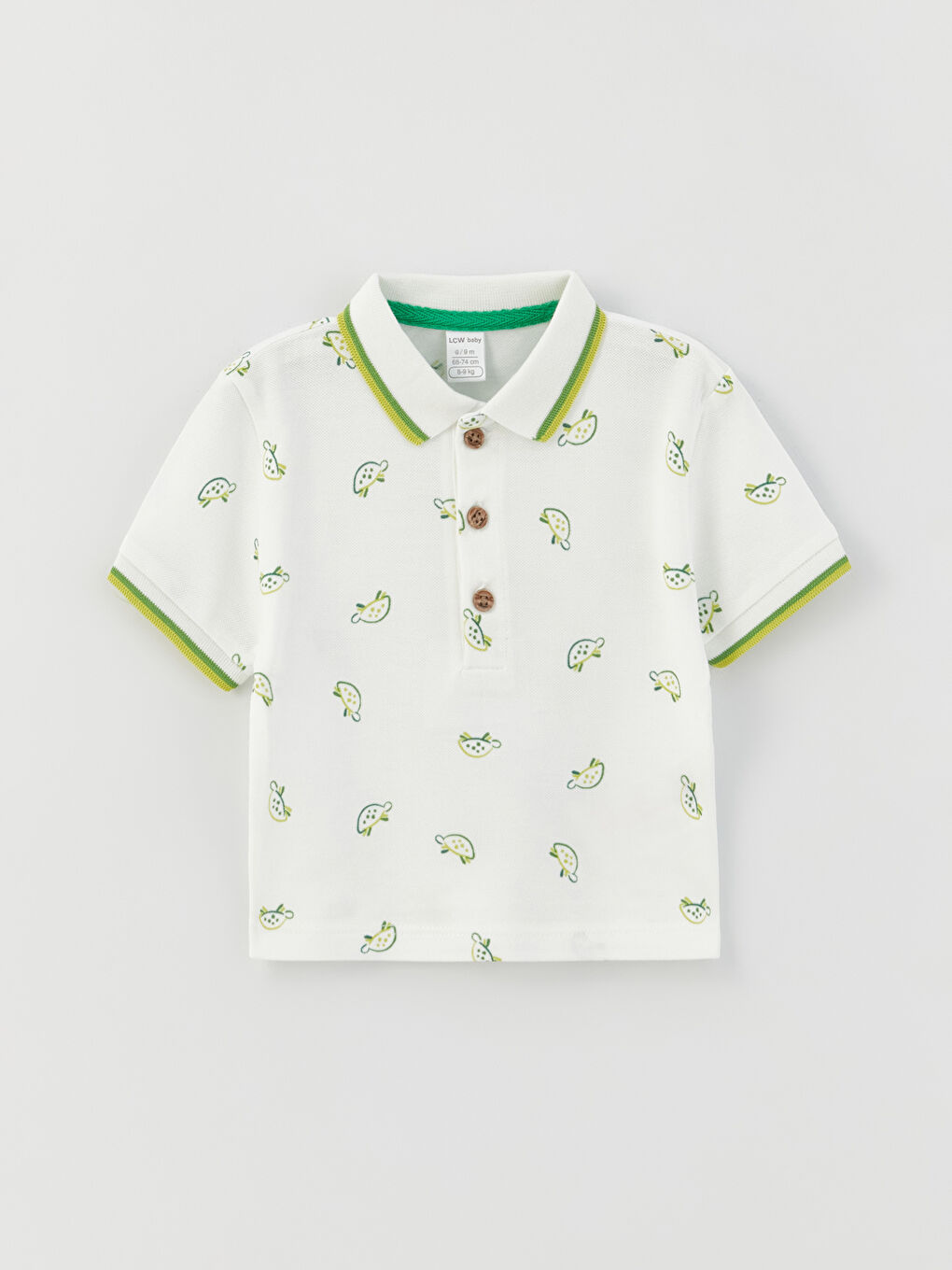 Set 2 Piese Tricou Polo Guler Înalt Mânecă Scurtă Imprimat și Pantaloni Scurți Băiețel-1