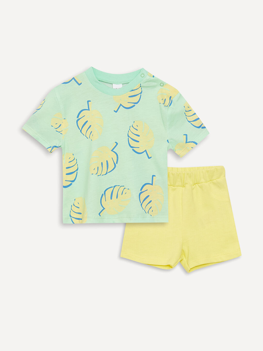 Tricou cu Guler Rotund și Șorturi pentru Bebeluși Băieți, Pachet de 2
