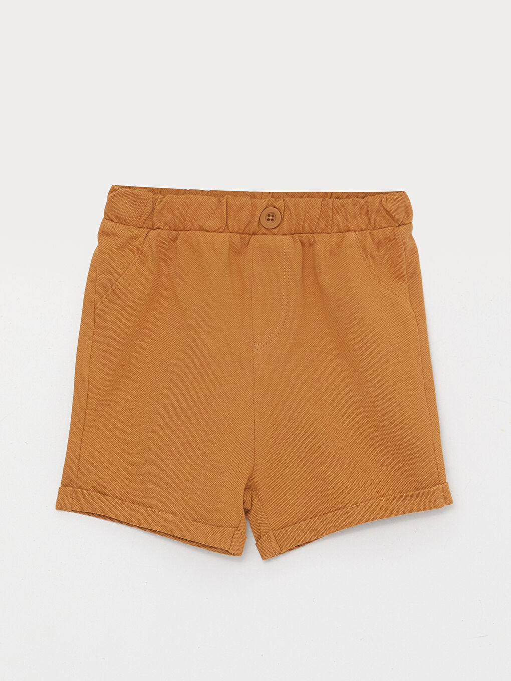 Ekru Polo Yaka Aslan Kral Baskılı Erkek Bebek Tişört ve Şort 2'li Takım-2