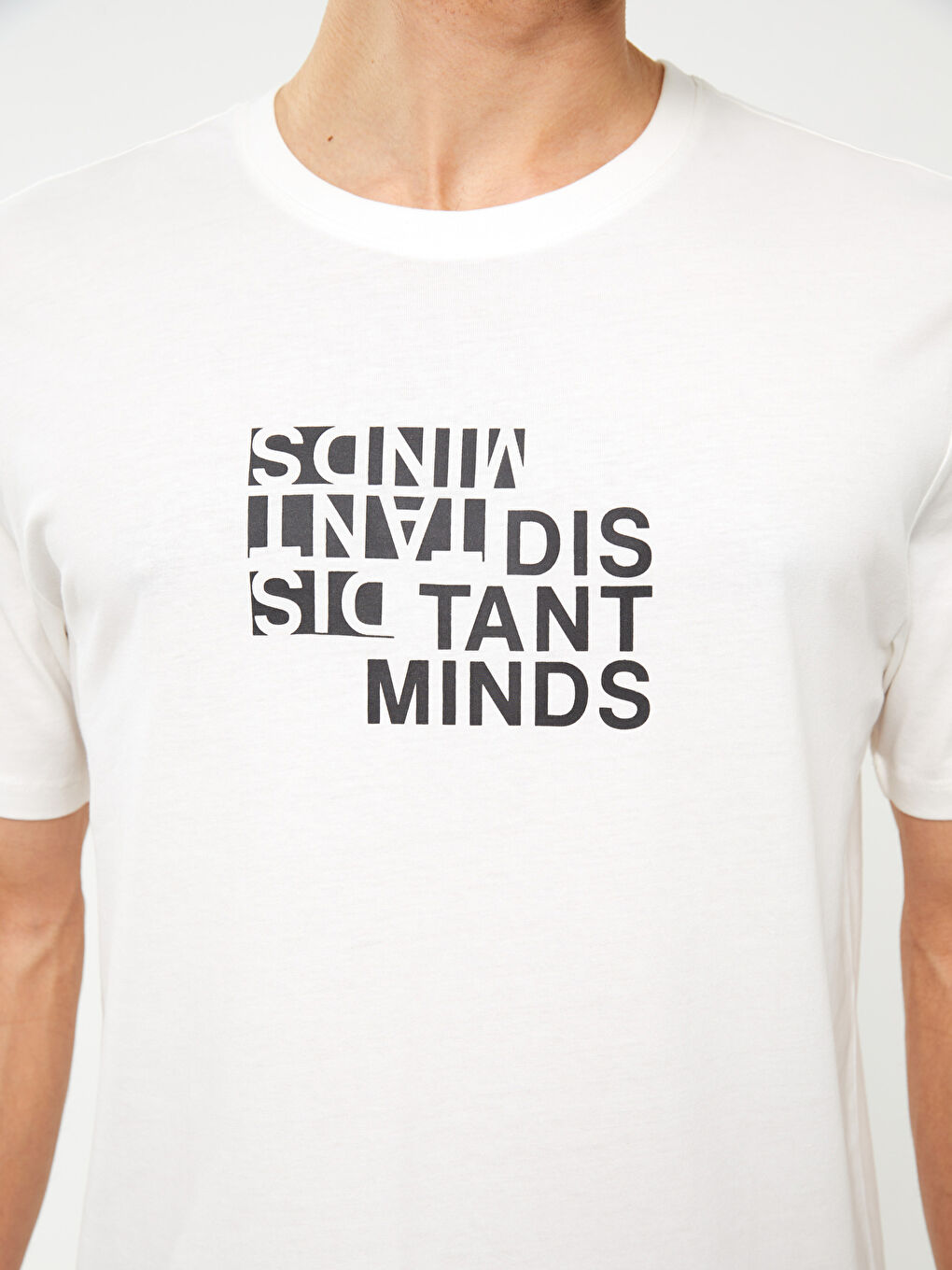 Crew Neck Short Sleeve Printed Combed Cotton Men's T-shirt-3