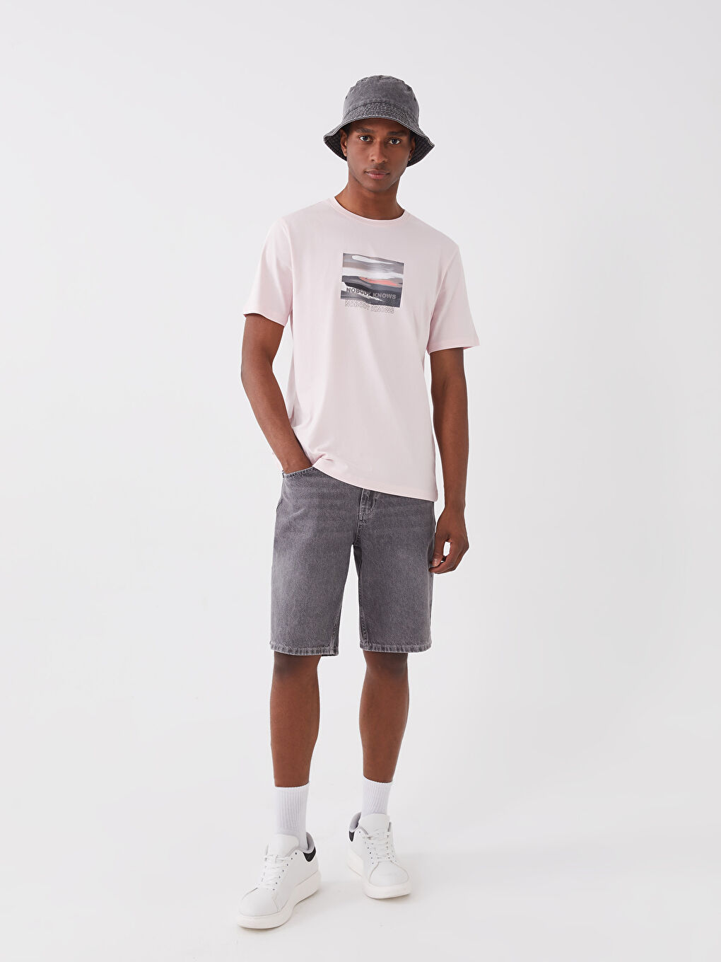 Crew Neck Short Sleeve Printed Combed Cotton Men's T-shirt-2