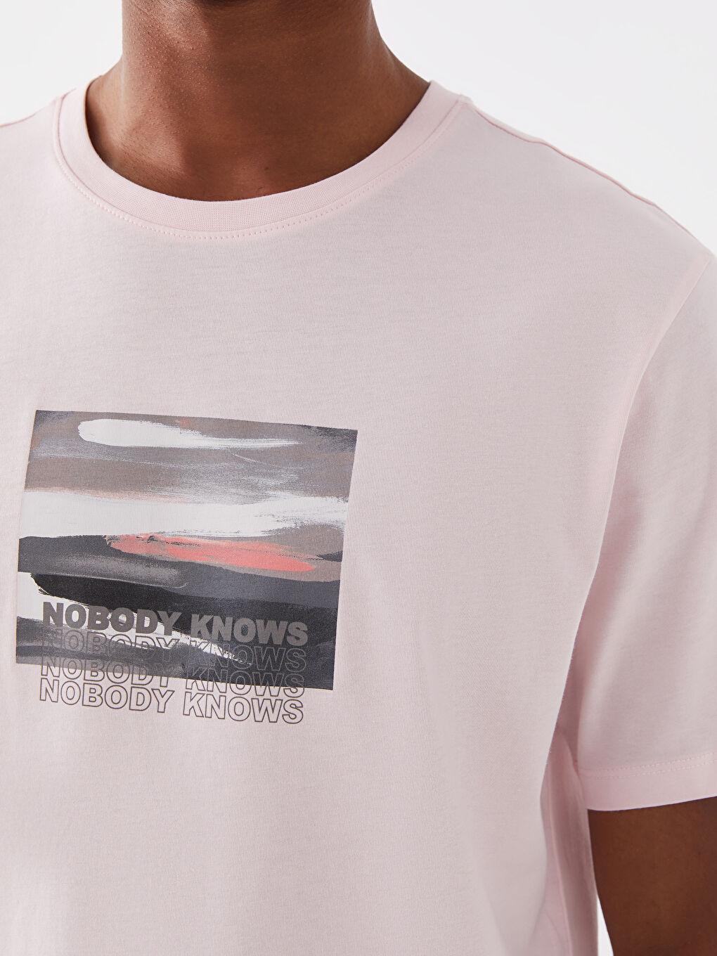 Crew Neck Short Sleeve Printed Combed Cotton Men's T-shirt-3