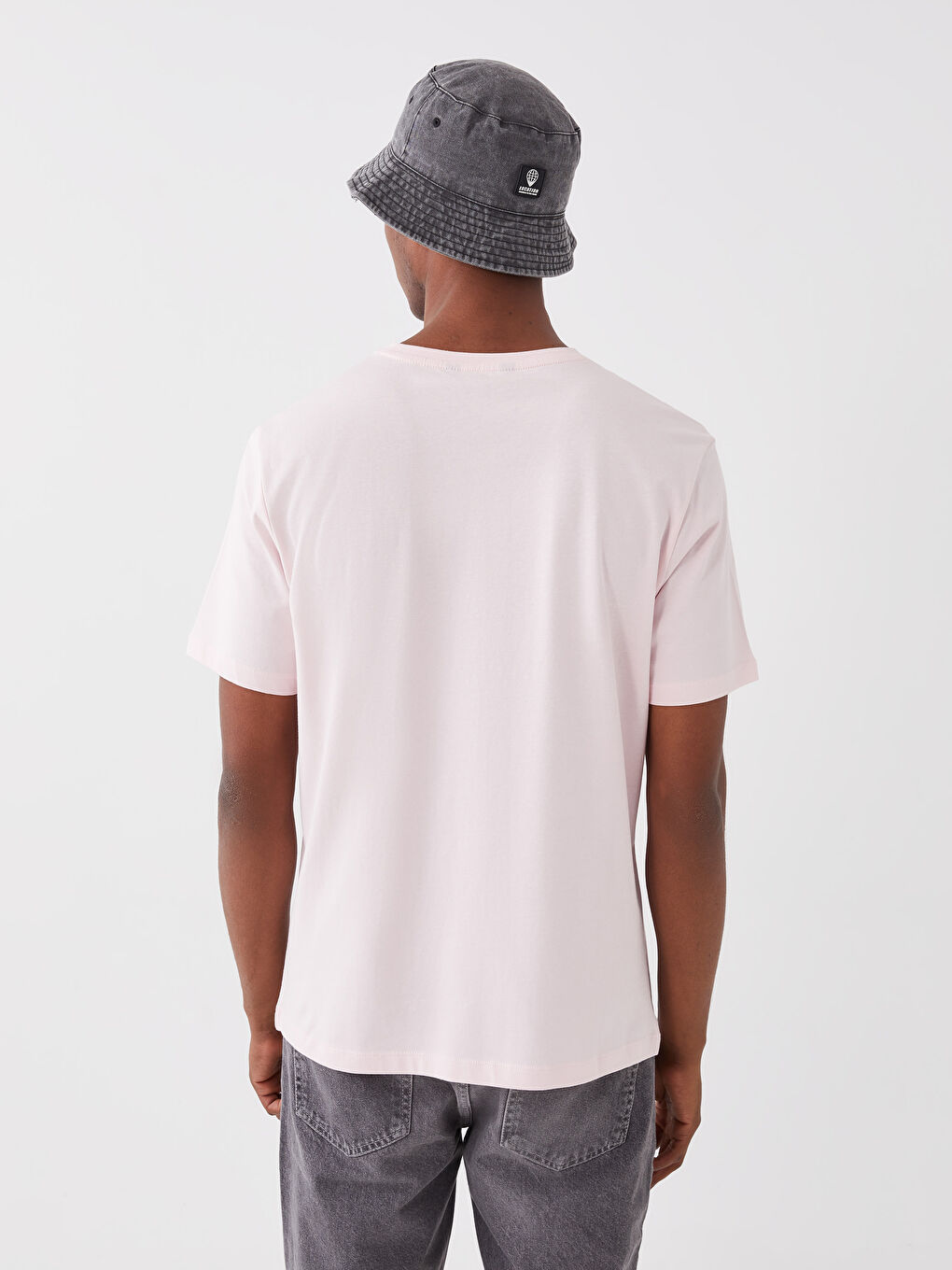 Crew Neck Short Sleeve Printed Combed Cotton Men's T-shirt-4