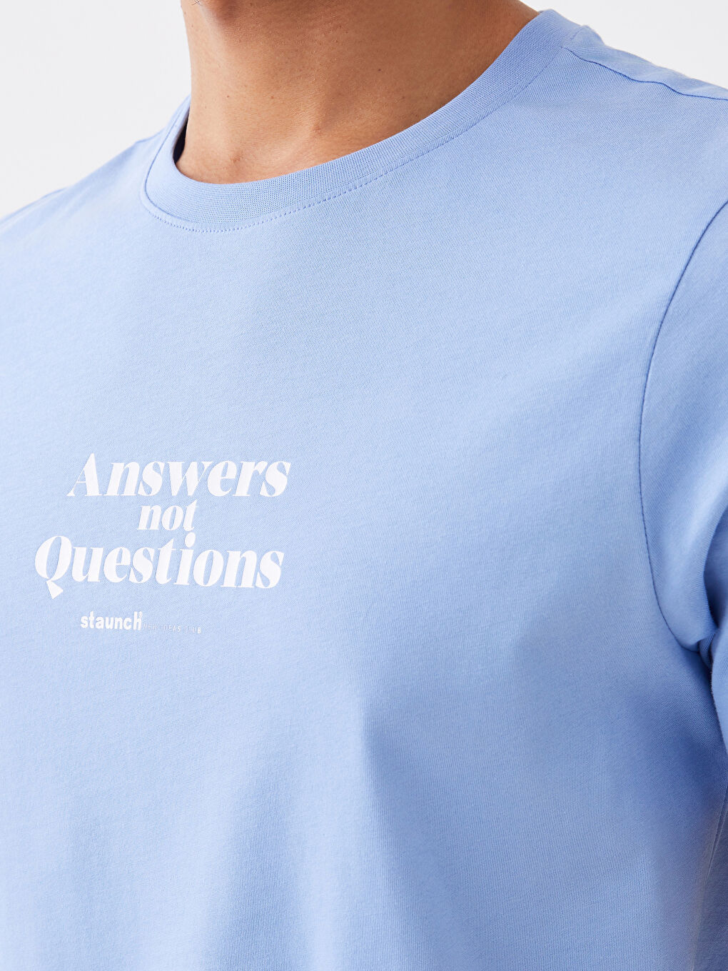 تيشيرت رجالي ياقة دائرية كم قصير مطبوع قطن ممشط-4