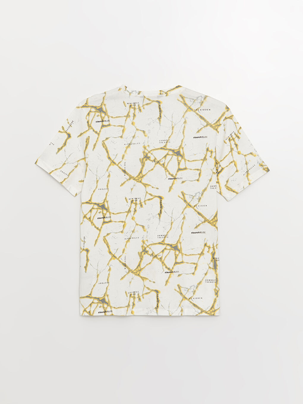 მრგვალი საყელო მოკლე სახელო ნიმუშიანი ჟერსი მამაკაცის მაისური-6