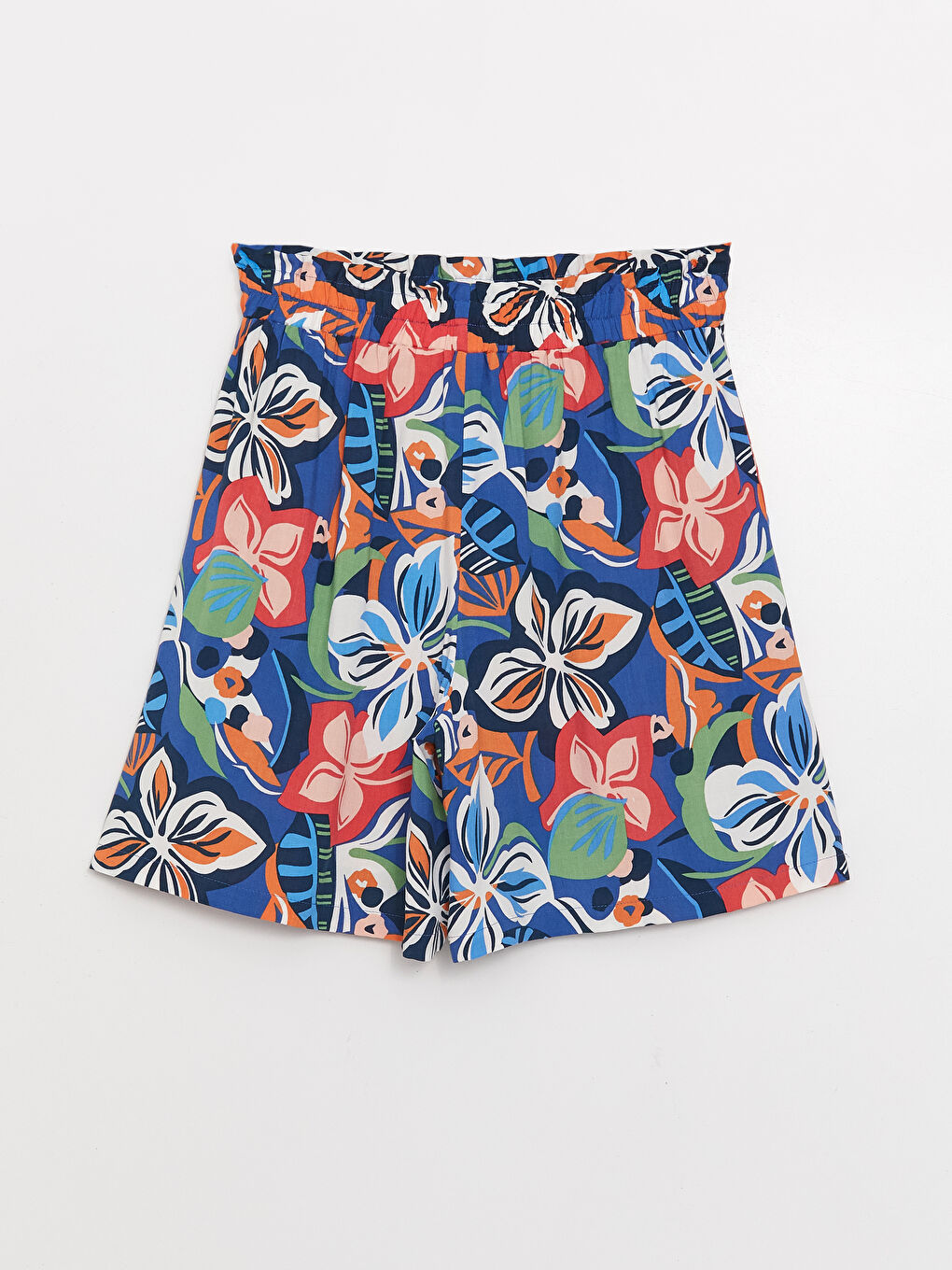 Karışık Beli Lastikli Rahat Kalıp Desenli Kadın Şort-6