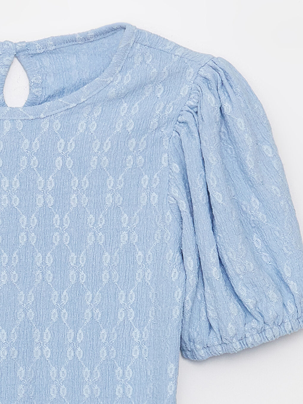 Футболка с круглым вырезом, узорчатая, с коротким рукавом для девочек-1