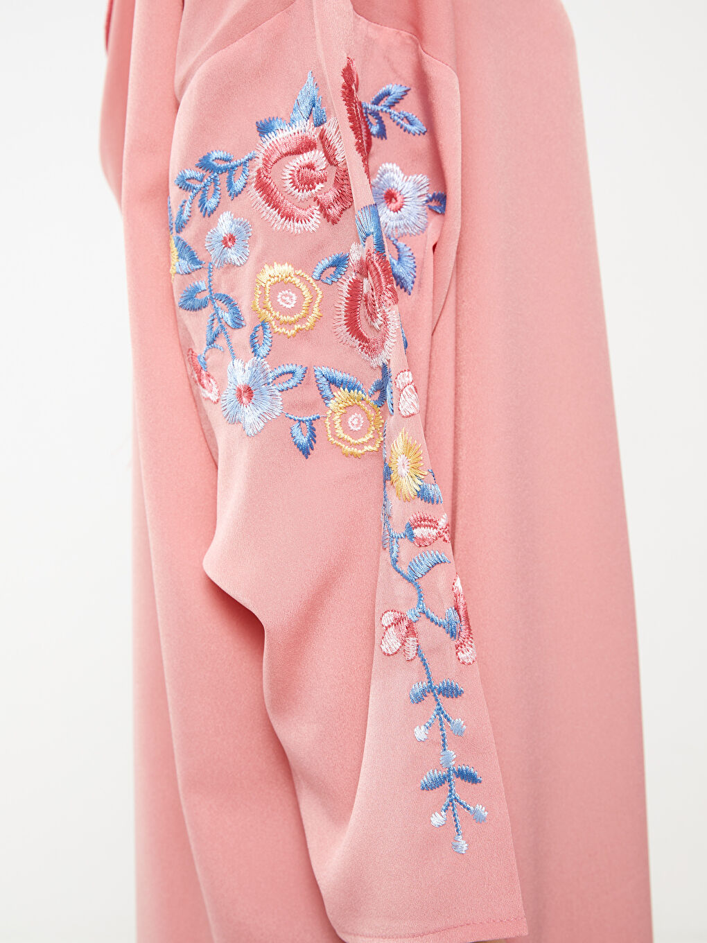 Hooded Embroidered Long Sleeve Oversize Women's Dress -S3CQ91Z8-QPS