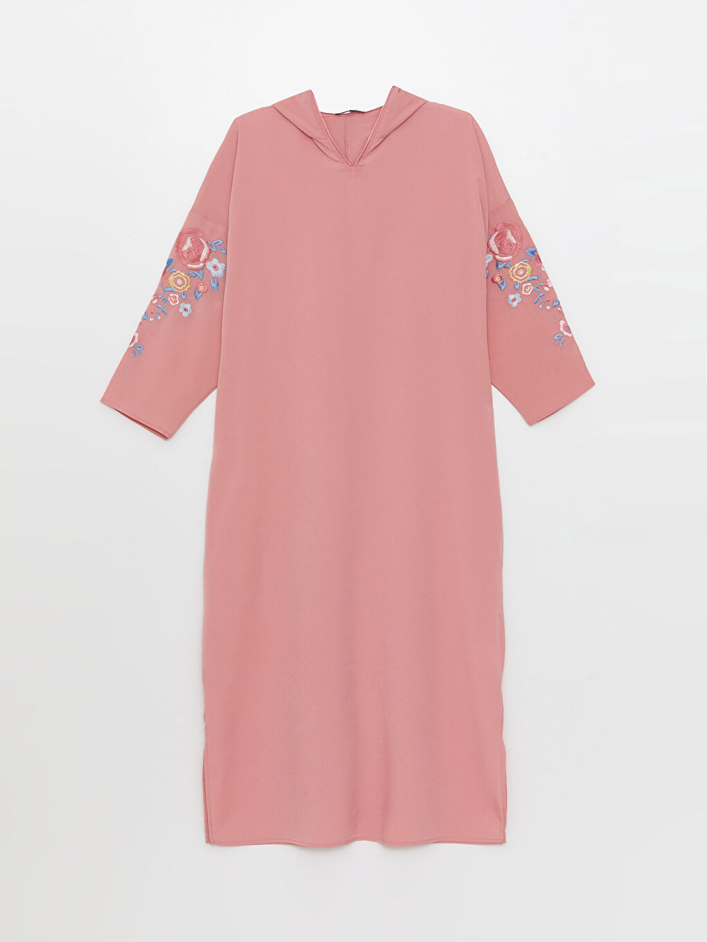 Hooded Embroidered Long Sleeve Oversize Women's Dress -S3CQ91Z8-QPS