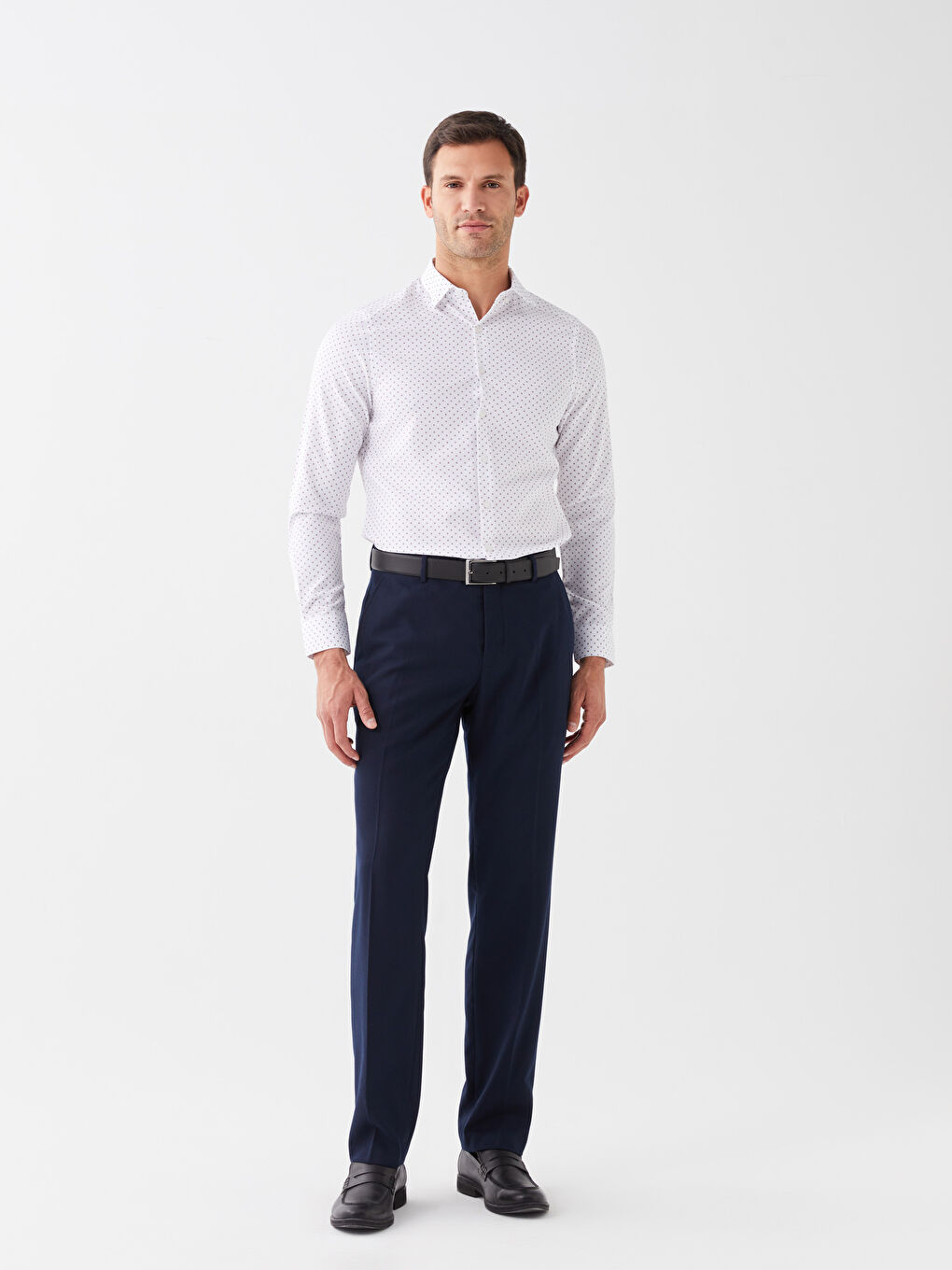 Bordo Slim Fit Uzun Kollu Poplin Erkek Gömlek-2