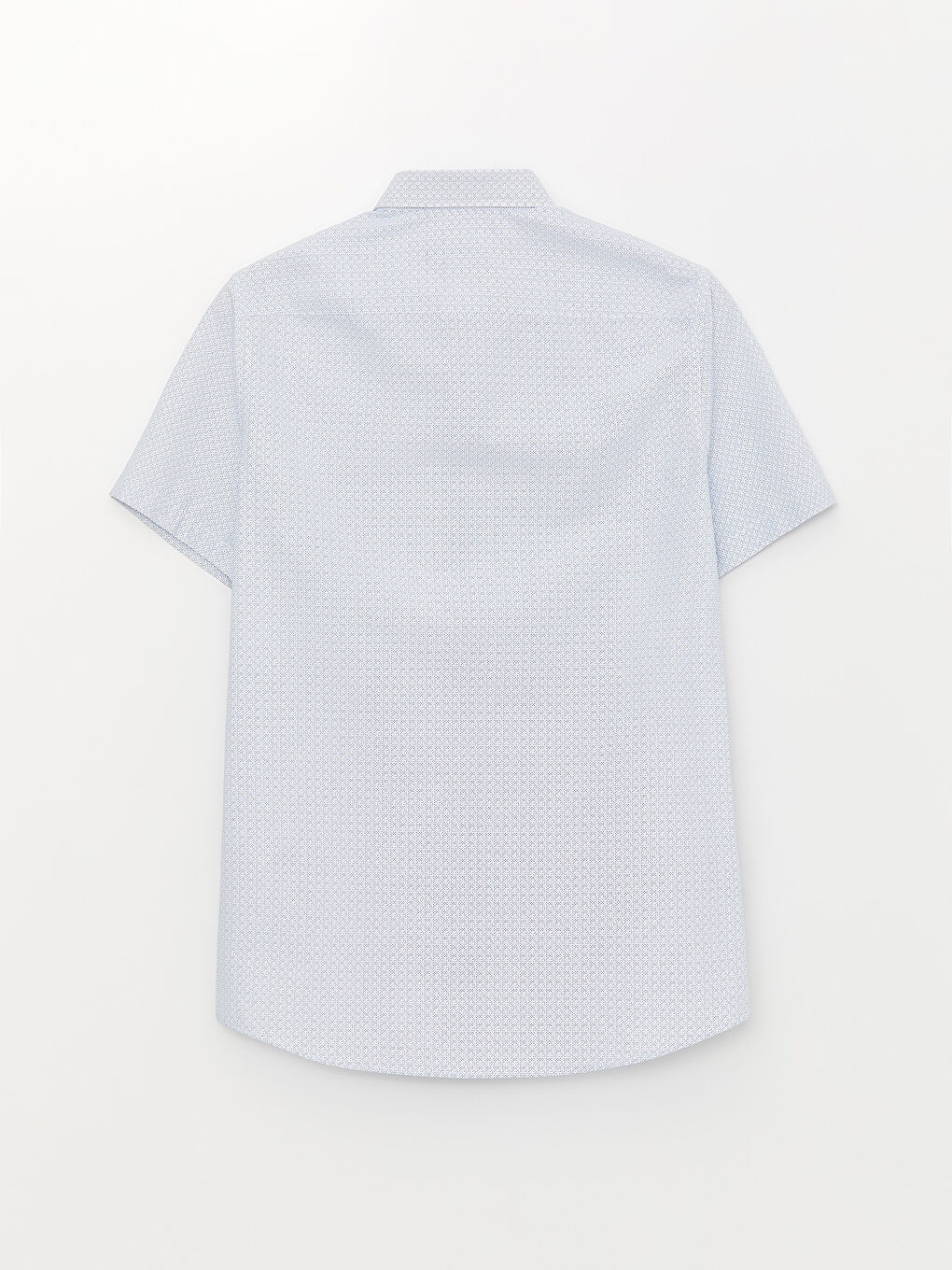 قميص رجالي بنقشة كم قصير بقصة رفيعة-6