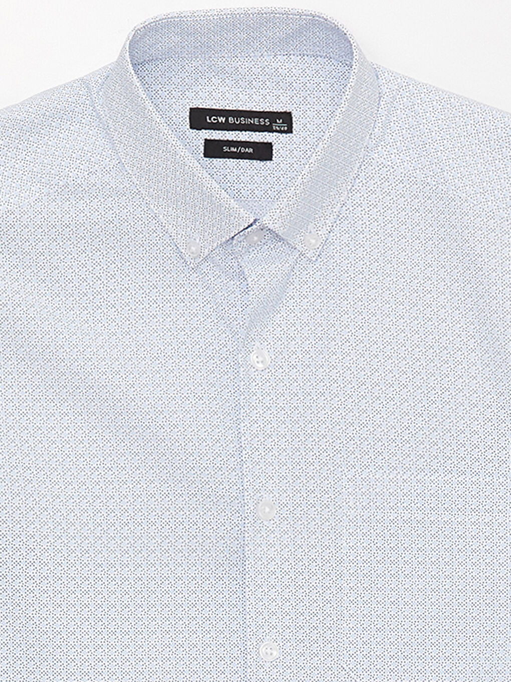 قميص رجالي بنقشة كم قصير بقصة رفيعة-7